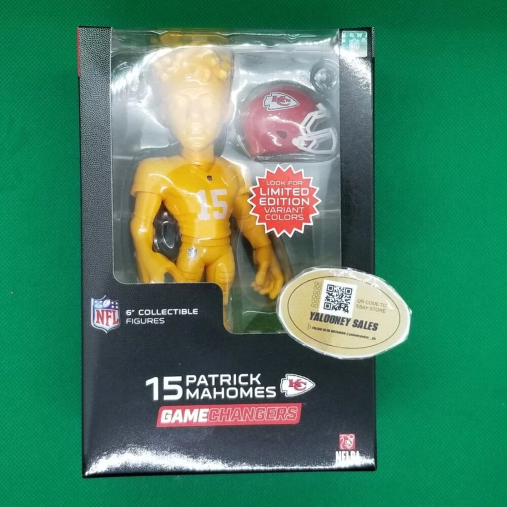 NFL GAME CHANGERS LE‎ CHASE 6" YELLOW Figure NEW! PATRICK MAHOMES